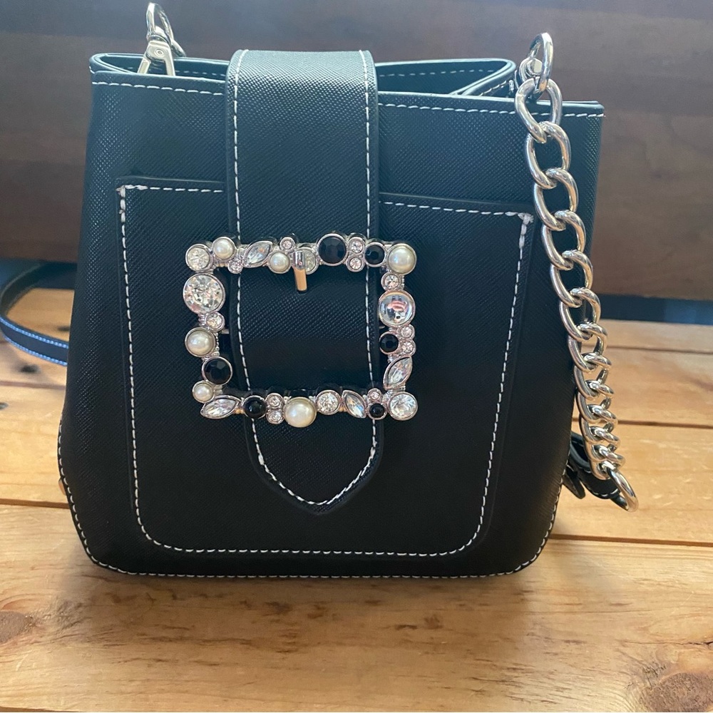 Steve Madden Jeweled Buckle Mini Crossbody Bag